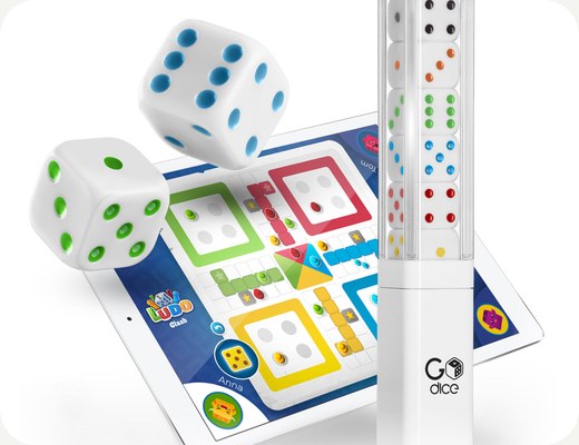 GoDice Full Pack with a tablet game
