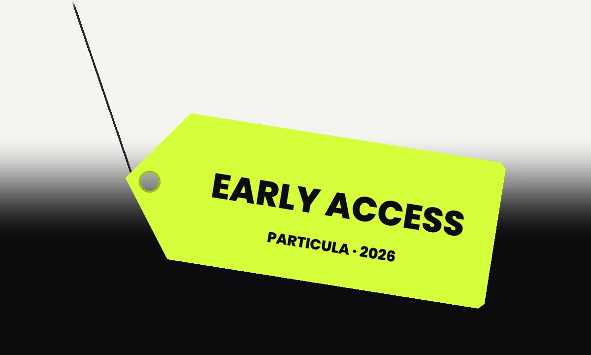 A lime early access price tag hanging across the page