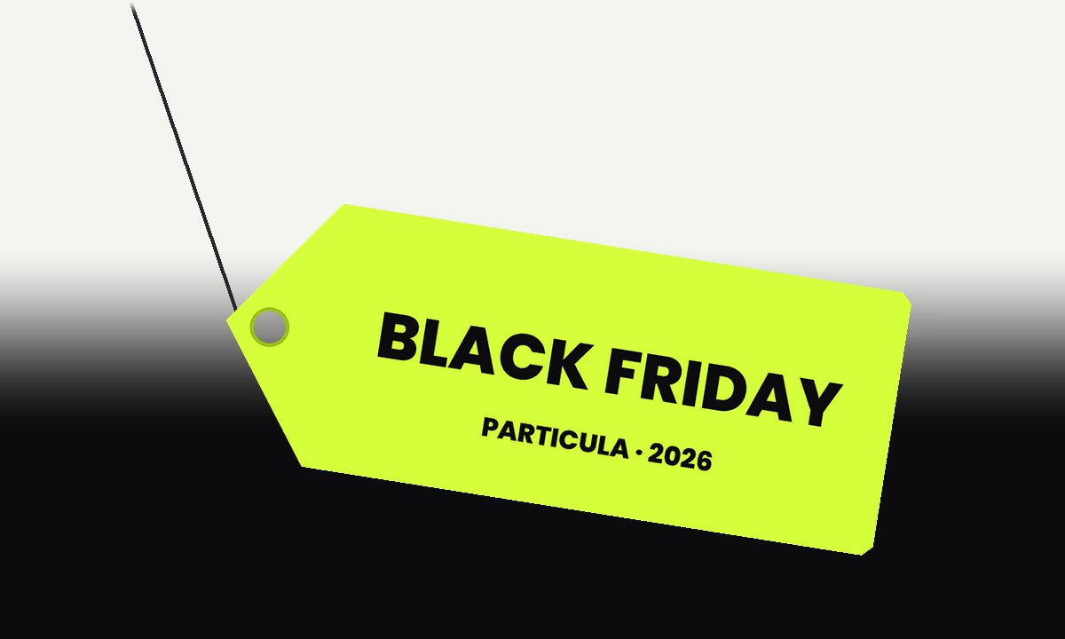 A lime black friday price tag hanging across the page
