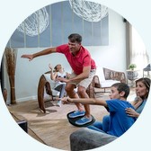 A family playing a GoBalance game together
