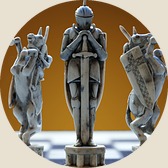A hand-detailed GoChess Wizard knight