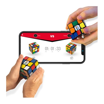 Two Rubik's Connected cubes racing in the app