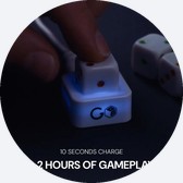 A GoDice die charging in its case